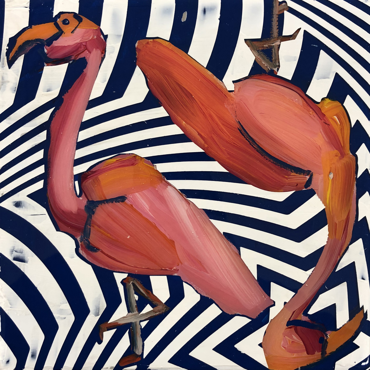 Flamingo Duo III (Collaboration with Dana Blickensderfer) by Sean Christopher Ward 