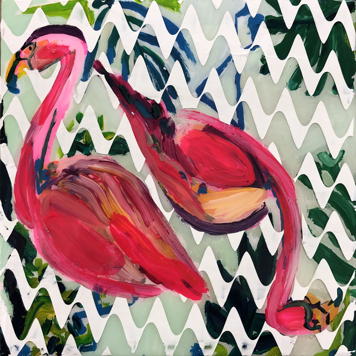 Flamingo Duo II (Collaboration with Dana Blickensderfer) by Sean Christopher Ward 
