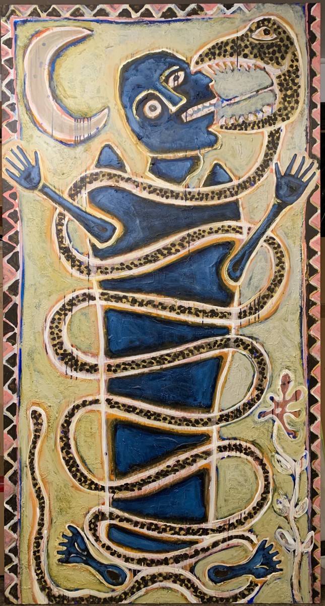 Walking Man / Standing on a Boa’s Tail by Feldsott 