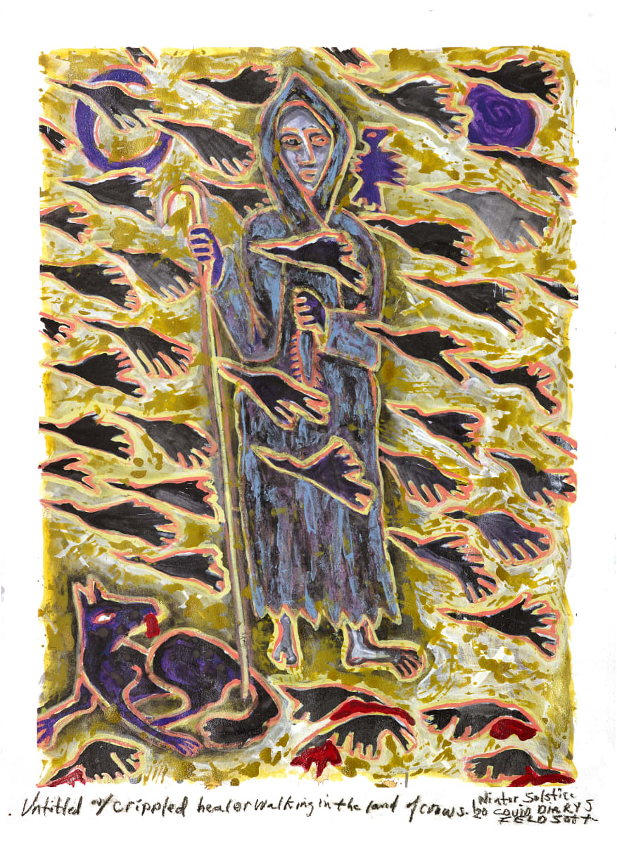 Untitled w/ Crippled healer walking in the land of crows - Winter Solstice by Feldsott 