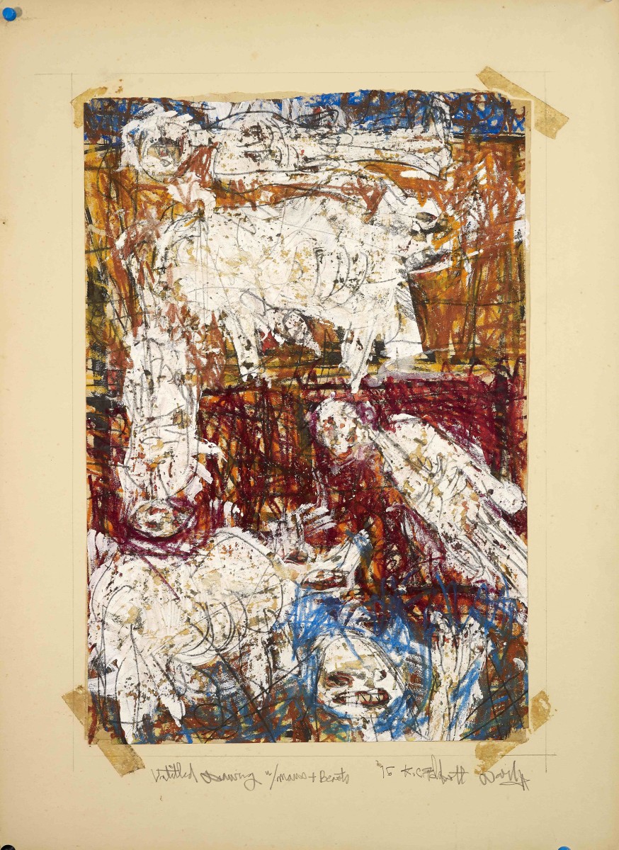 Untitled Drawing w/ Mans + Beasts by Feldsott 