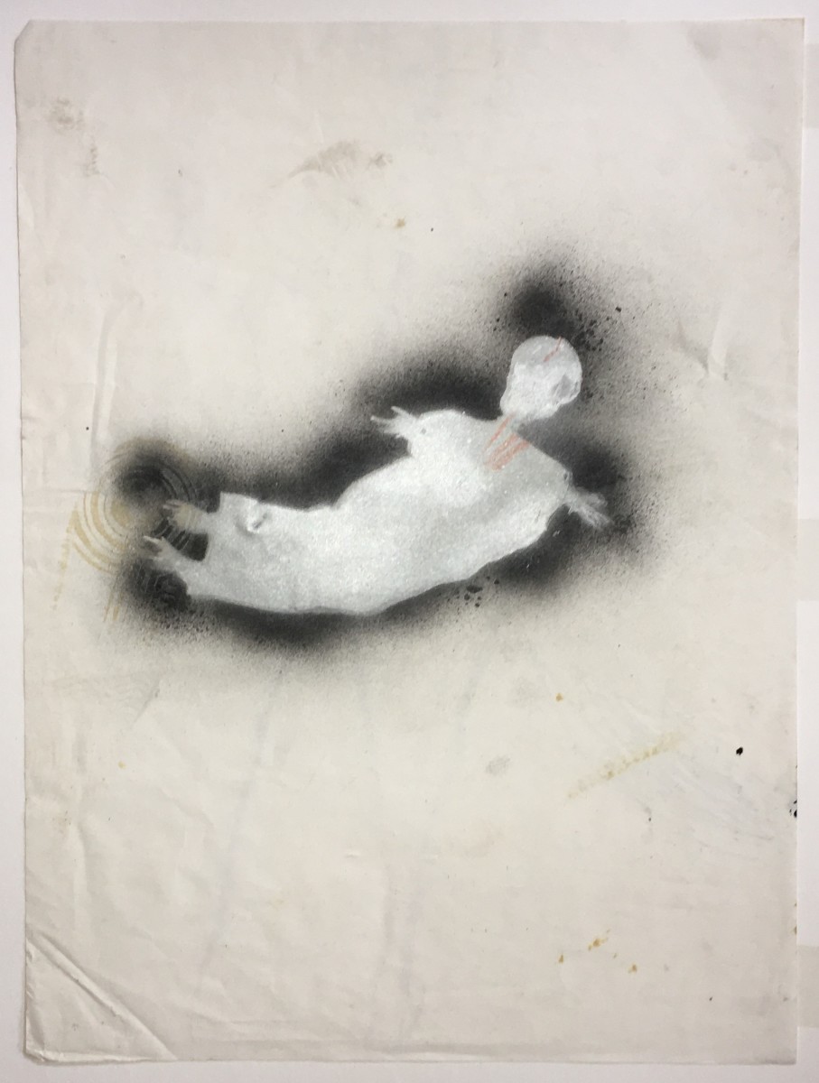 Untitled Stencil w/ Shaman Spirit by Feldsott 