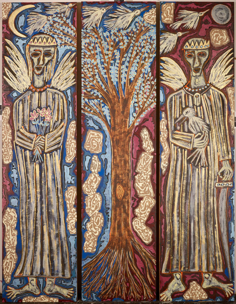 Untitled Triptych (Altarpiece for Annie and David's Wedding) by Feldsott 