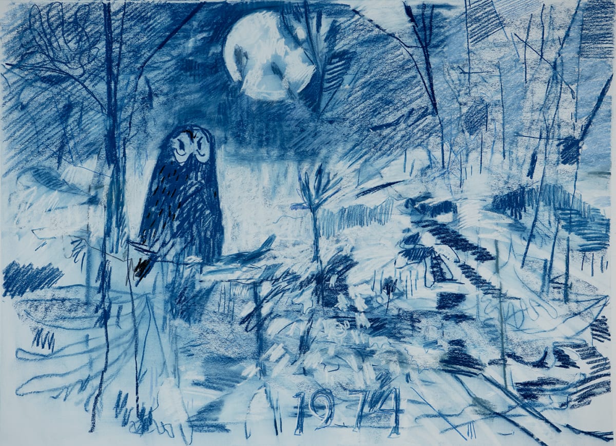 1974 by Brian Frink  Image: A drawing from my Mythical Garden of the Future series