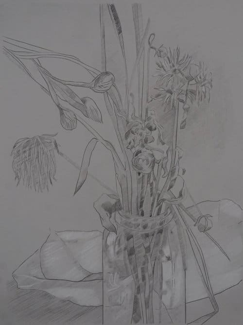 Dead Flower with White Cloth by Brian Frink, Image 1.