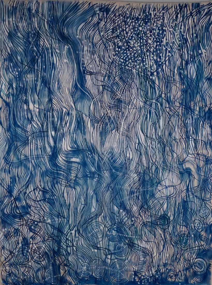 Big Deluge (Blue) by Brian Frink, Image 1.