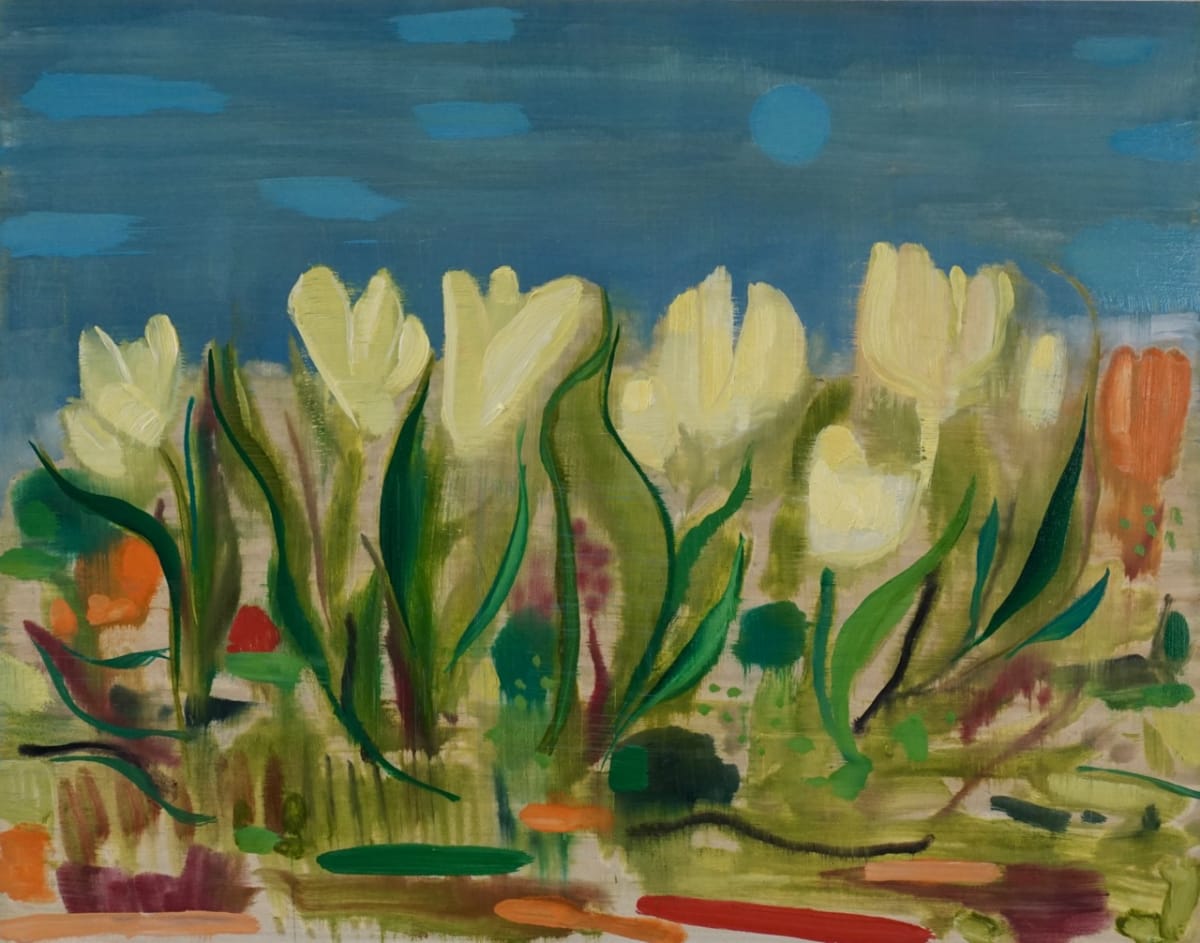 Yellow Tulips and Day Moon 