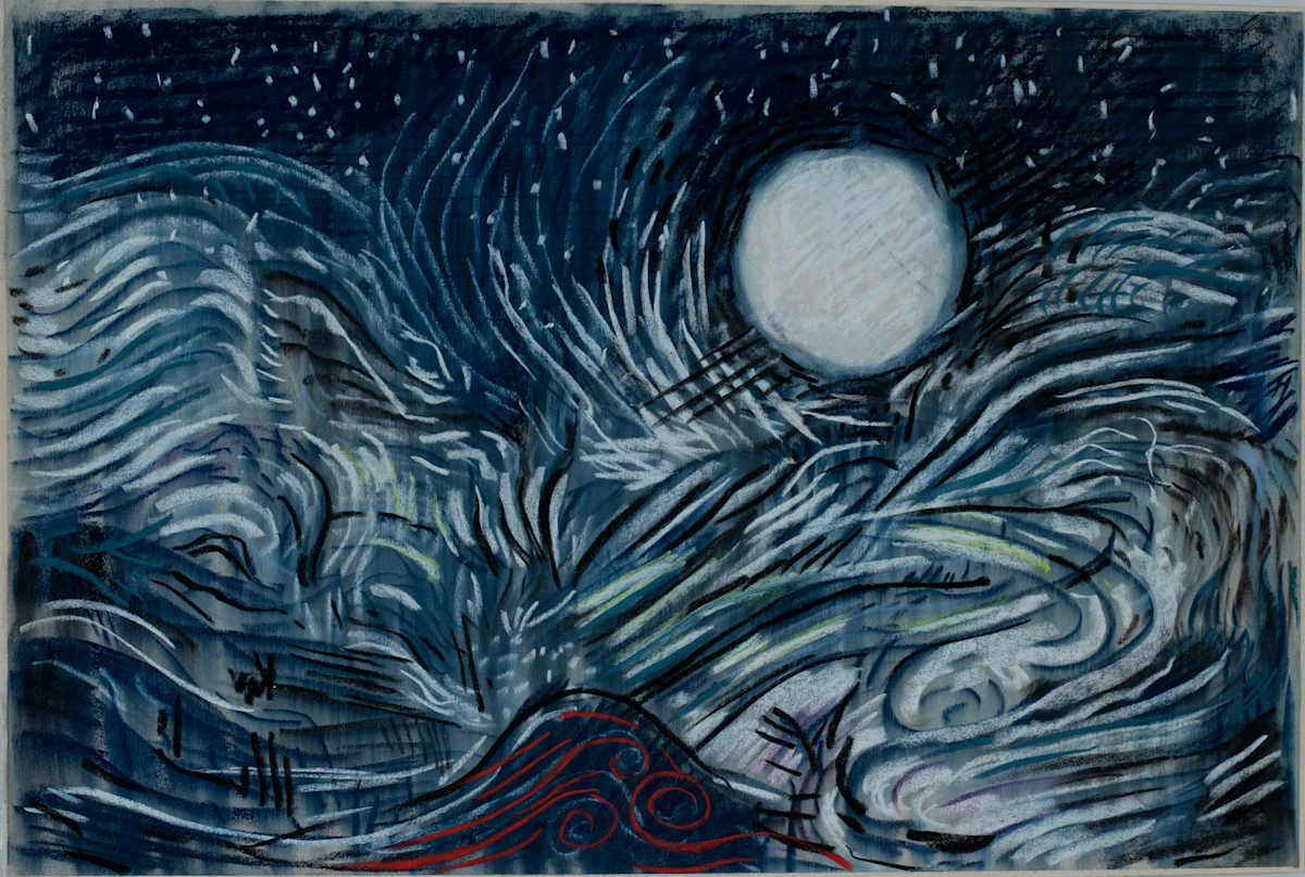 Moon and Rough Water by Brian Frink, Image 1.