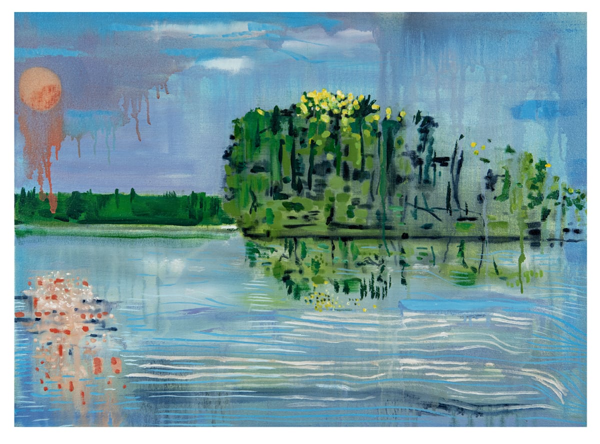 Moon and Island by Brian Frink 