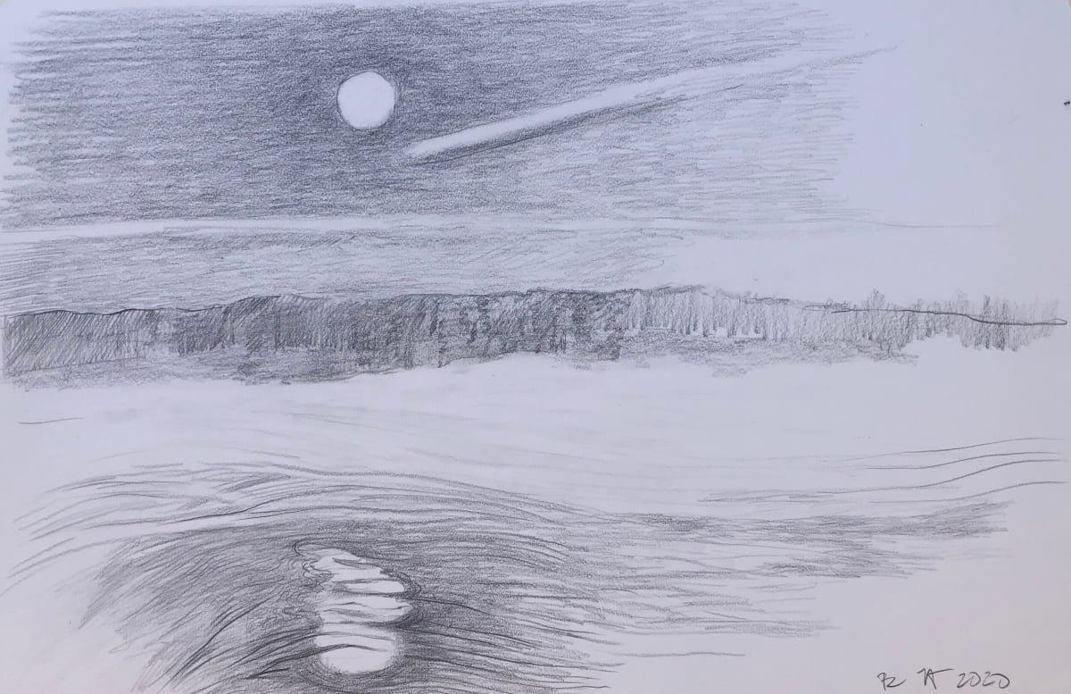 Weird Clouds and the Moon 