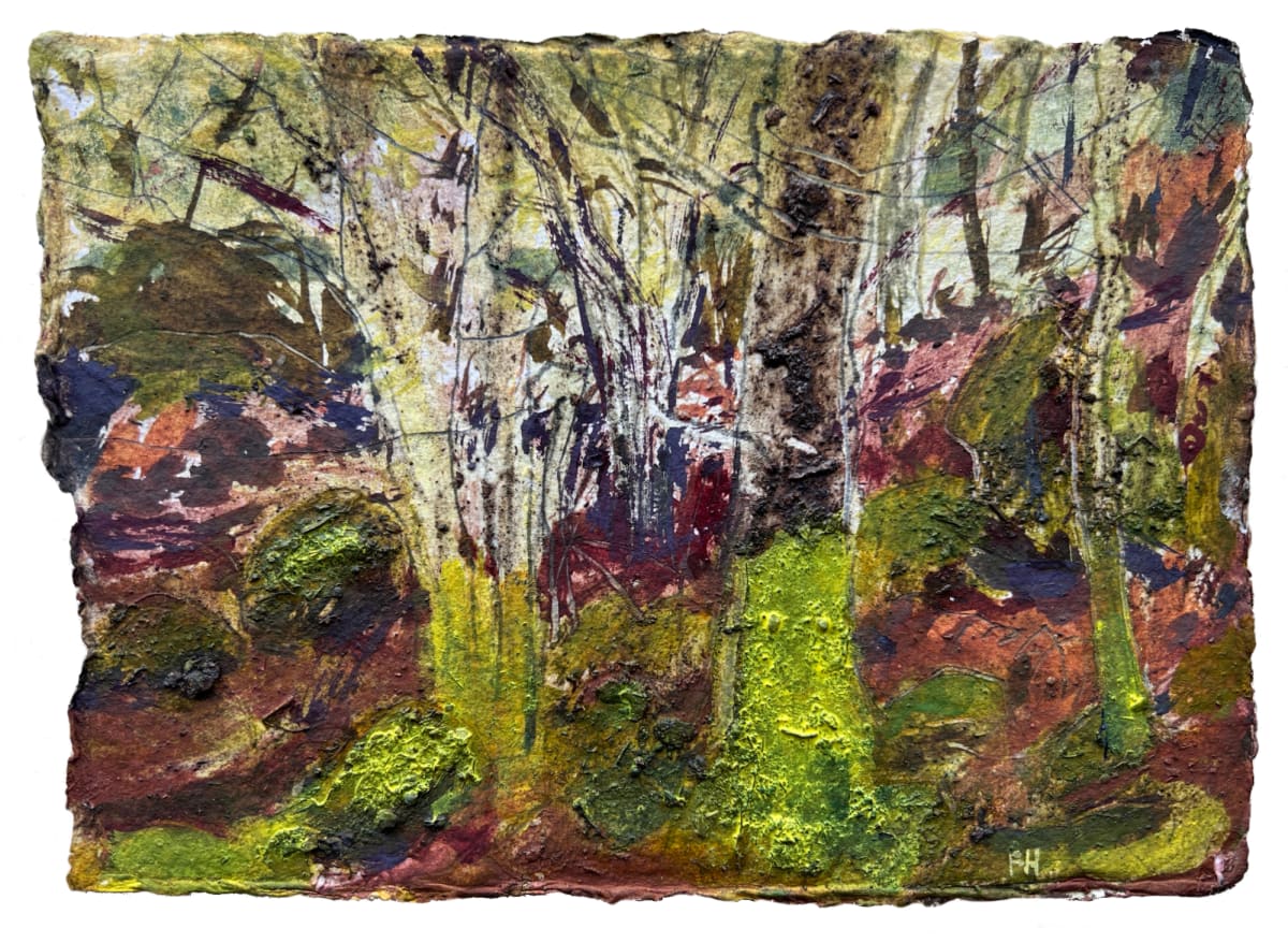 SPIRIT OF GREEN. YEWDALE. Coniston Water, Cumbria. by Frances Hatch  Image: trunks wear green socks 
not quite knee high

terre verte
marinating in olive air

sketchbook notes