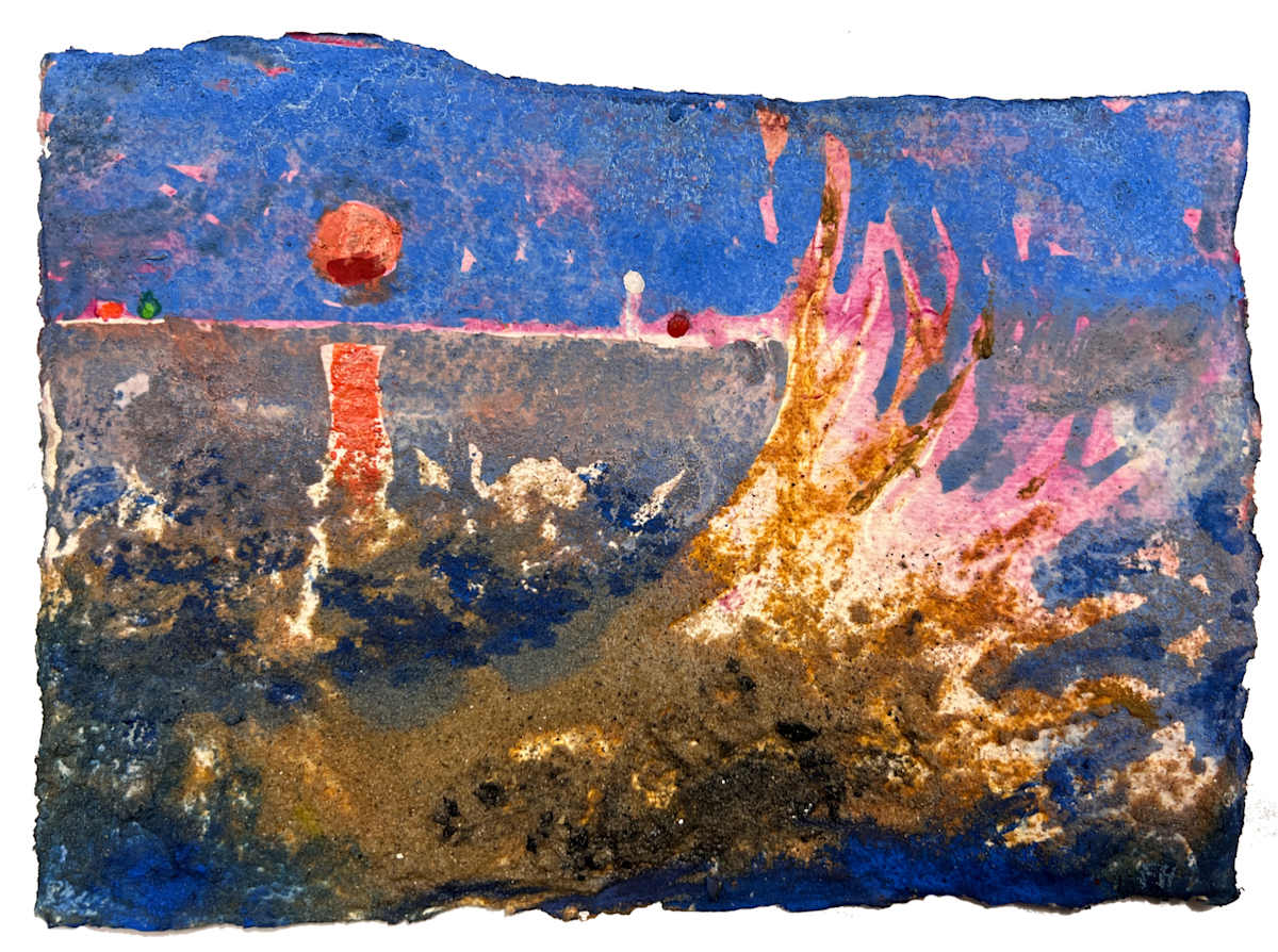 GREAT TREE ROOT WITH MOONRISE by Frances Hatch, Image 1.