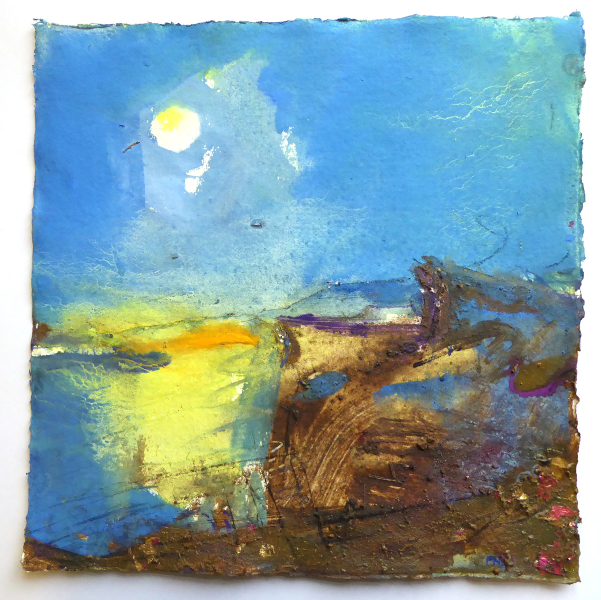 COBALT MOLEHILL MOON by Frances Hatch 