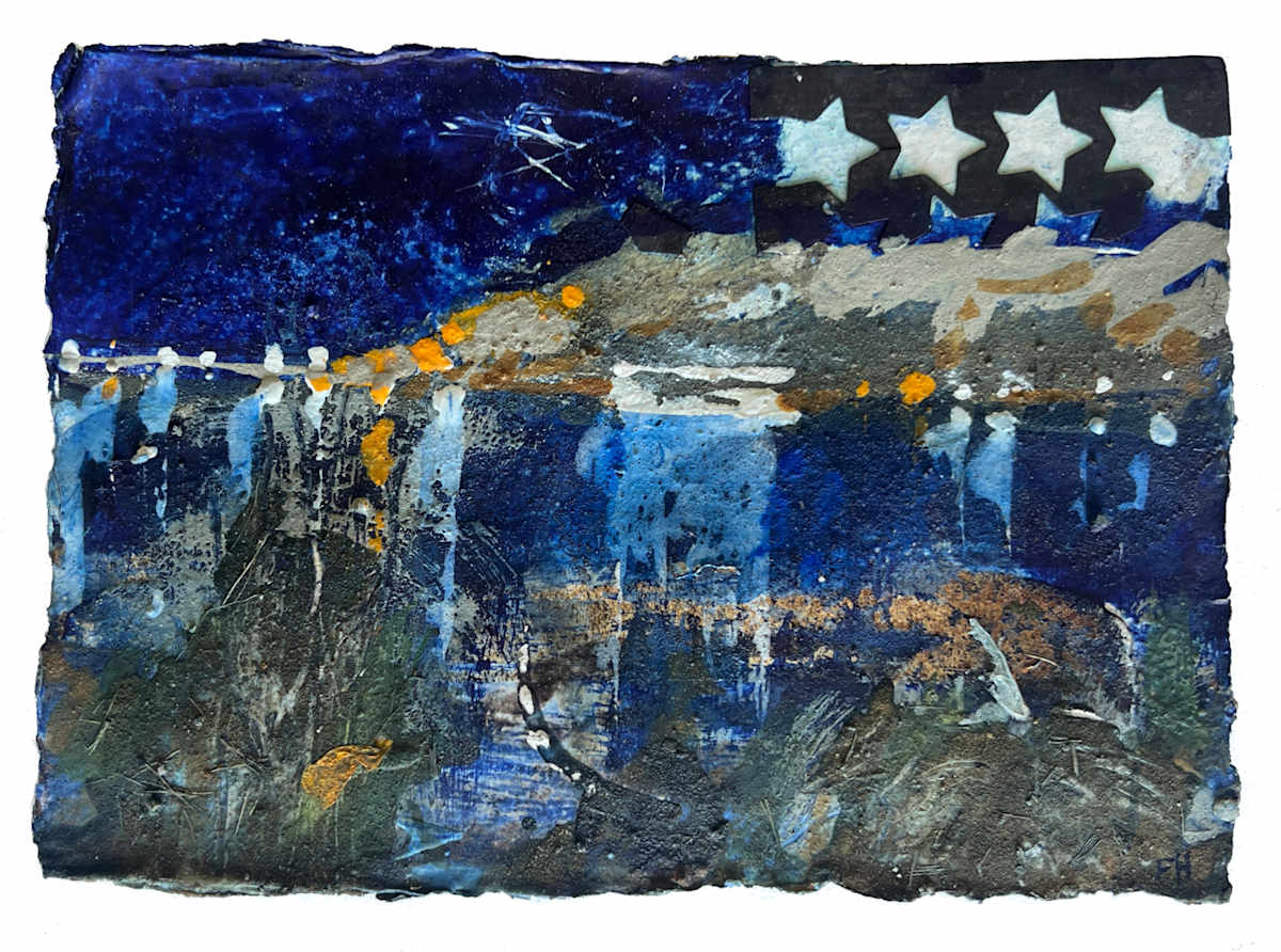 Night With Owls & Stars. Portland Port. by Frances Hatch 