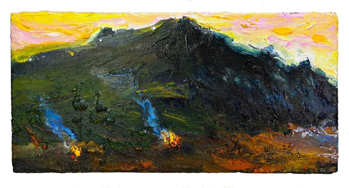 Blue Smoke. Charmouth by Frances Hatch 