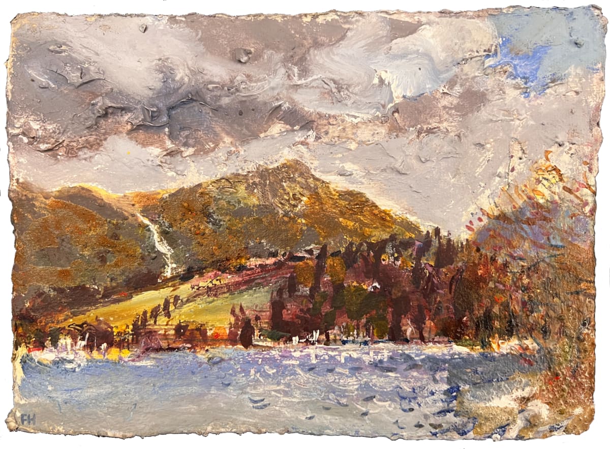 Standing on Brantwood Jetty looking over to White Lady. by Frances Hatch 