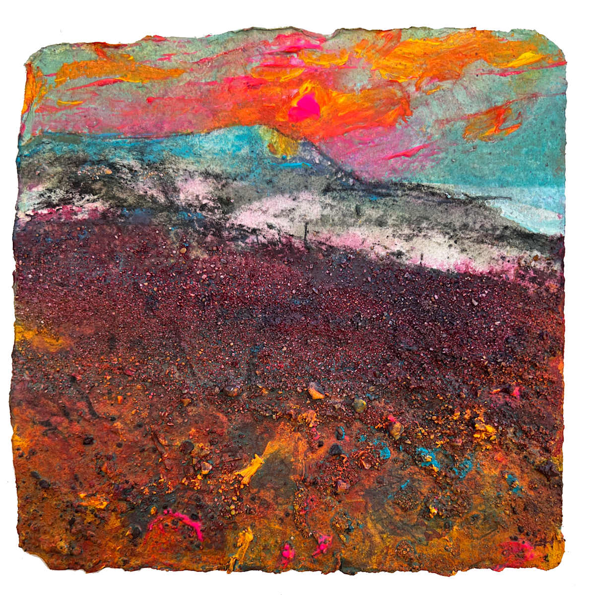 SUNRISE OVER THE COAST ROAD TO ABBOTSBURY by Frances Hatch, Image 1.