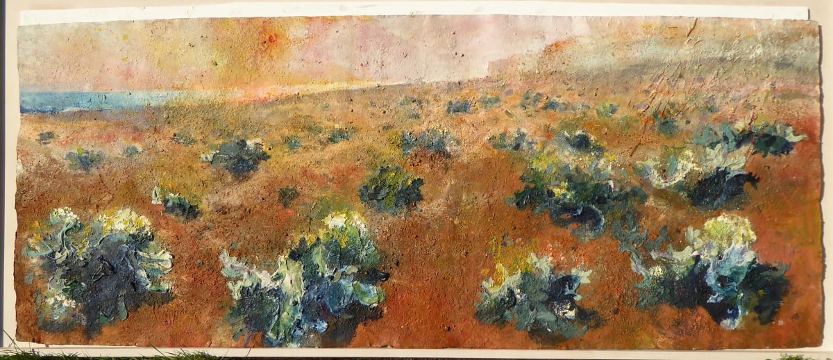 GARDEN OF THE HALMYRIDES. by Frances Hatch  Image: Sea Kale flowering on the Chesil beach.