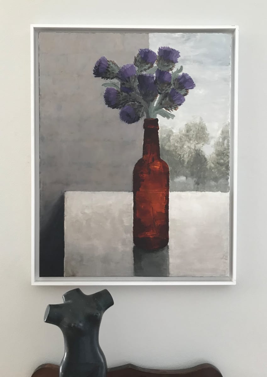 Thistle in a bottle by Peter Finlay 