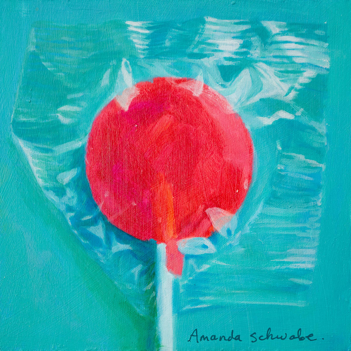 Red Lollipop 1 by Amanda Schwabe 