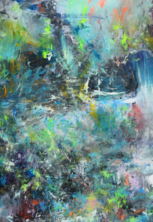 Waterfall In A Forest by Orbedonna 