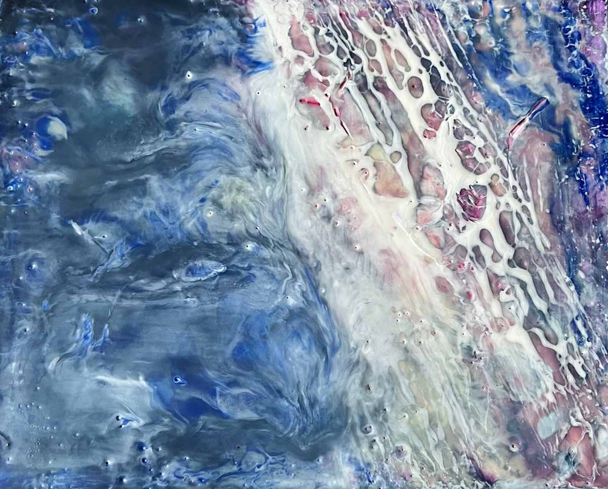 Internal Galaxy by Kathie Collinson  Image: Internal Galaxy, an abstract encaustic piece