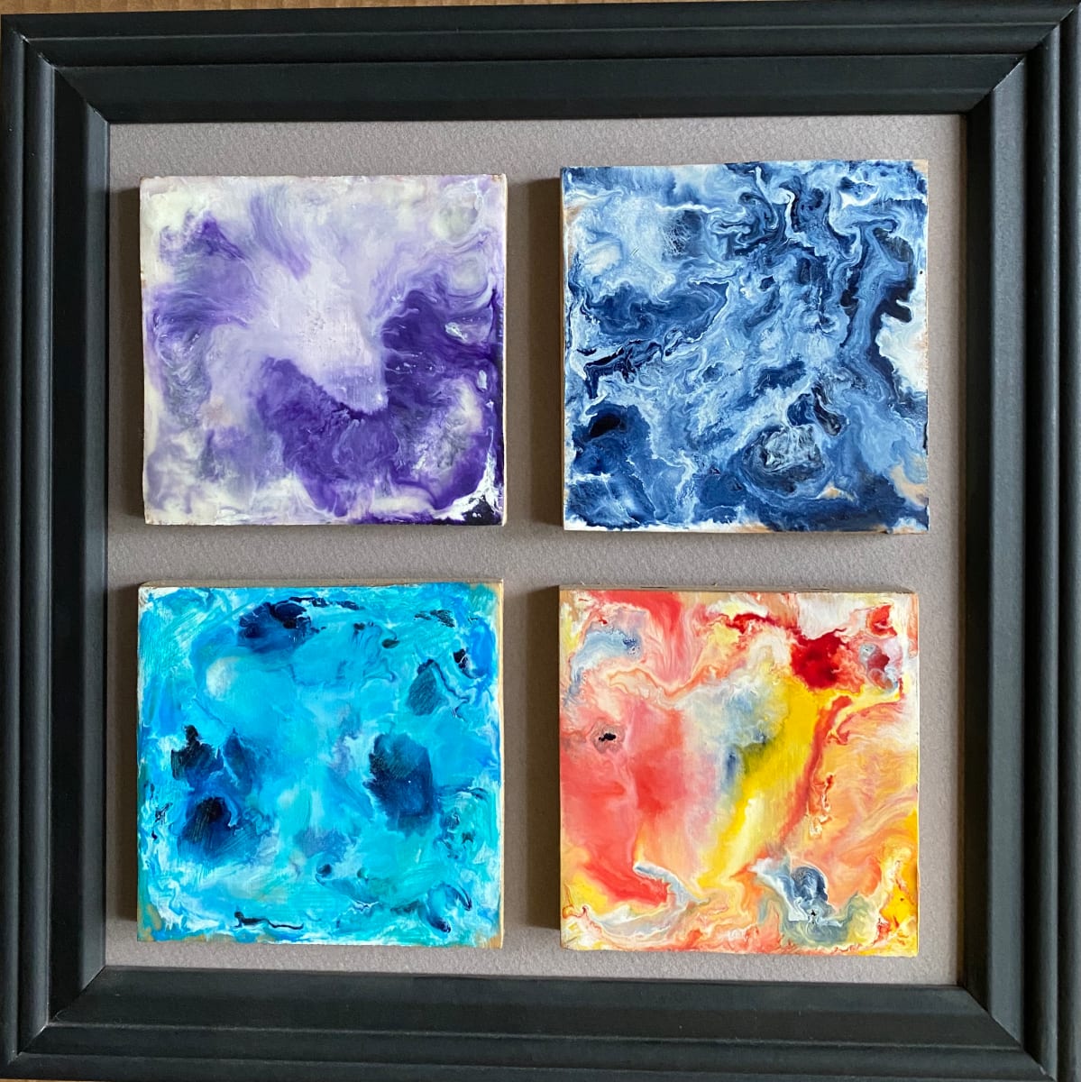 Encaustic 4 Tile piece, Image 1.