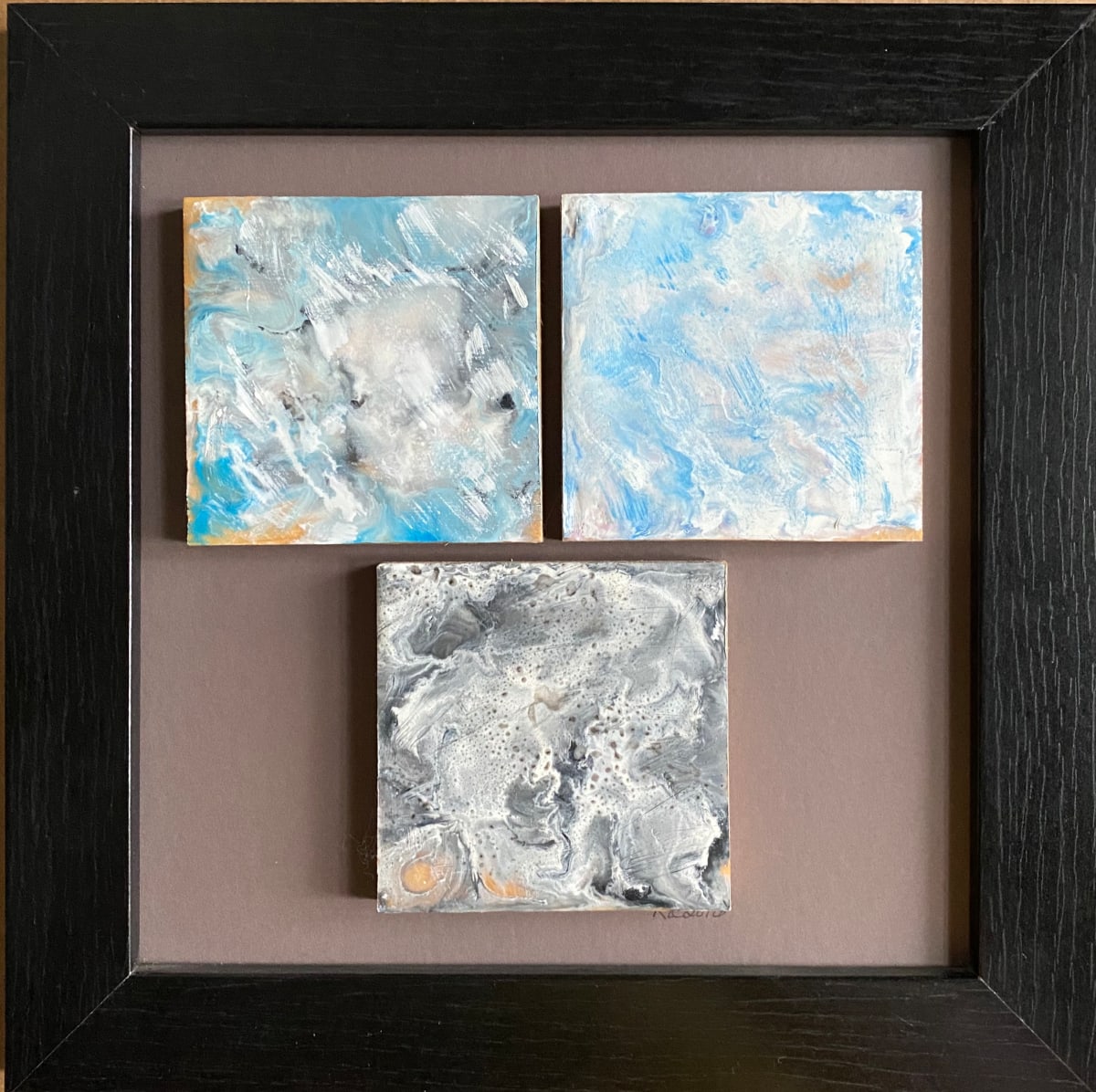 Encaustic 3 Tile piece 