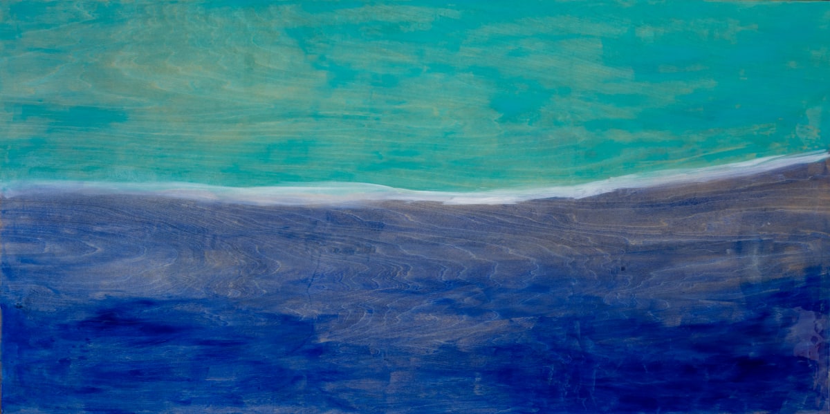 Calm by Kathie Collinson  Image: One of my largest pieces, Calm reminds me of looking at the colors of the Caribbean meeting the sky.