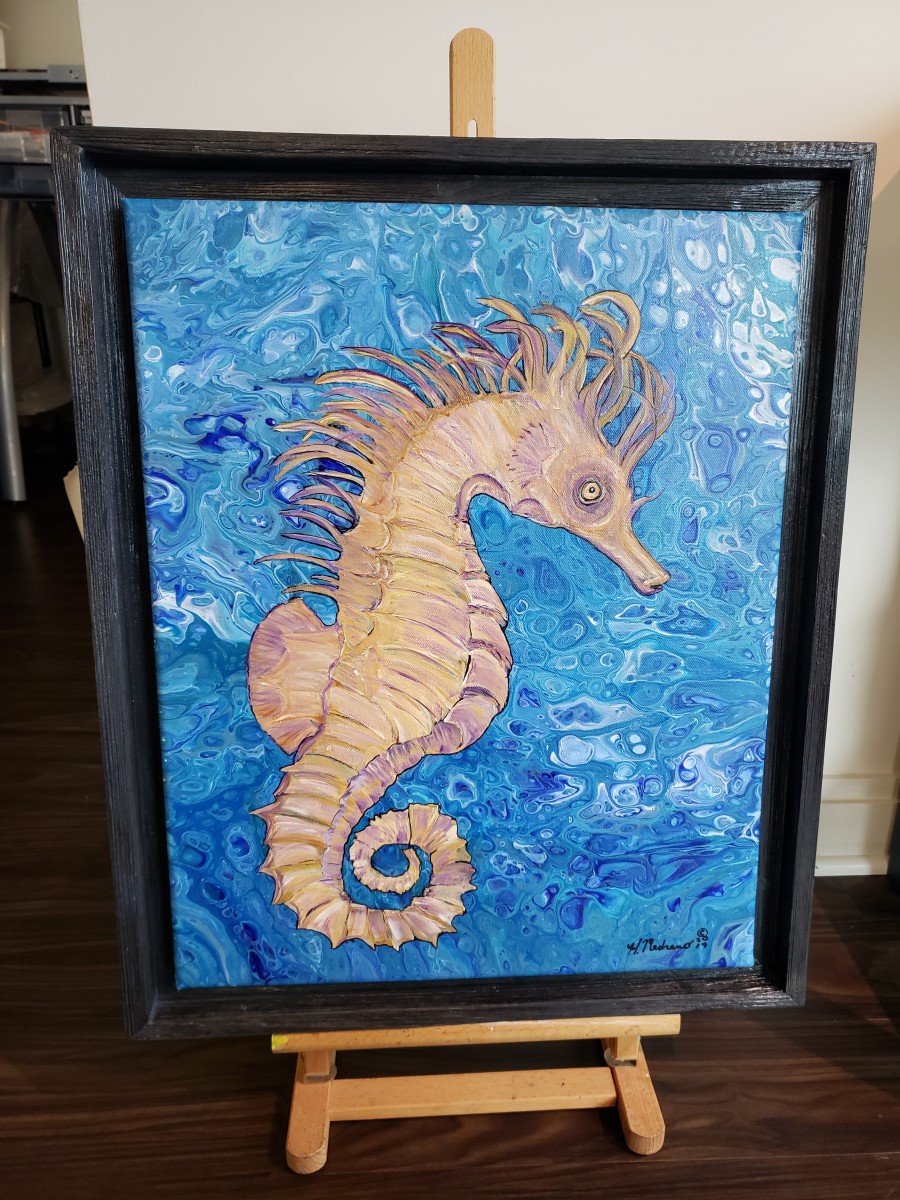 Seahorse pour by Heather Medrano 