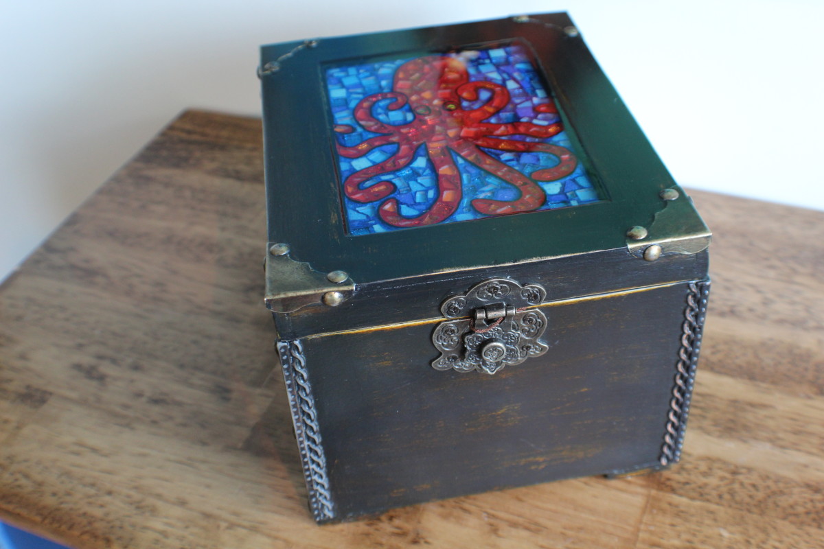 Octopus Mosaic Trinket Box by Heather Medrano 