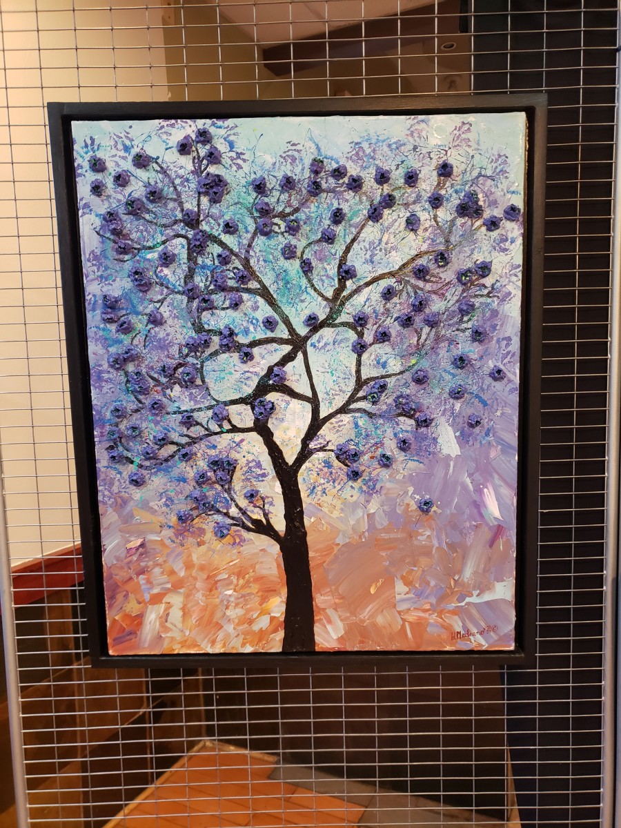 Abstract Cerulean Purple Tree by Heather Medrano 