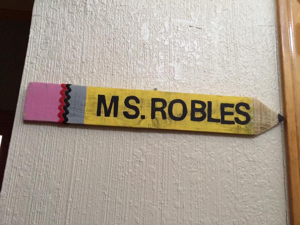 Teachers name plaque by Heather Medrano 