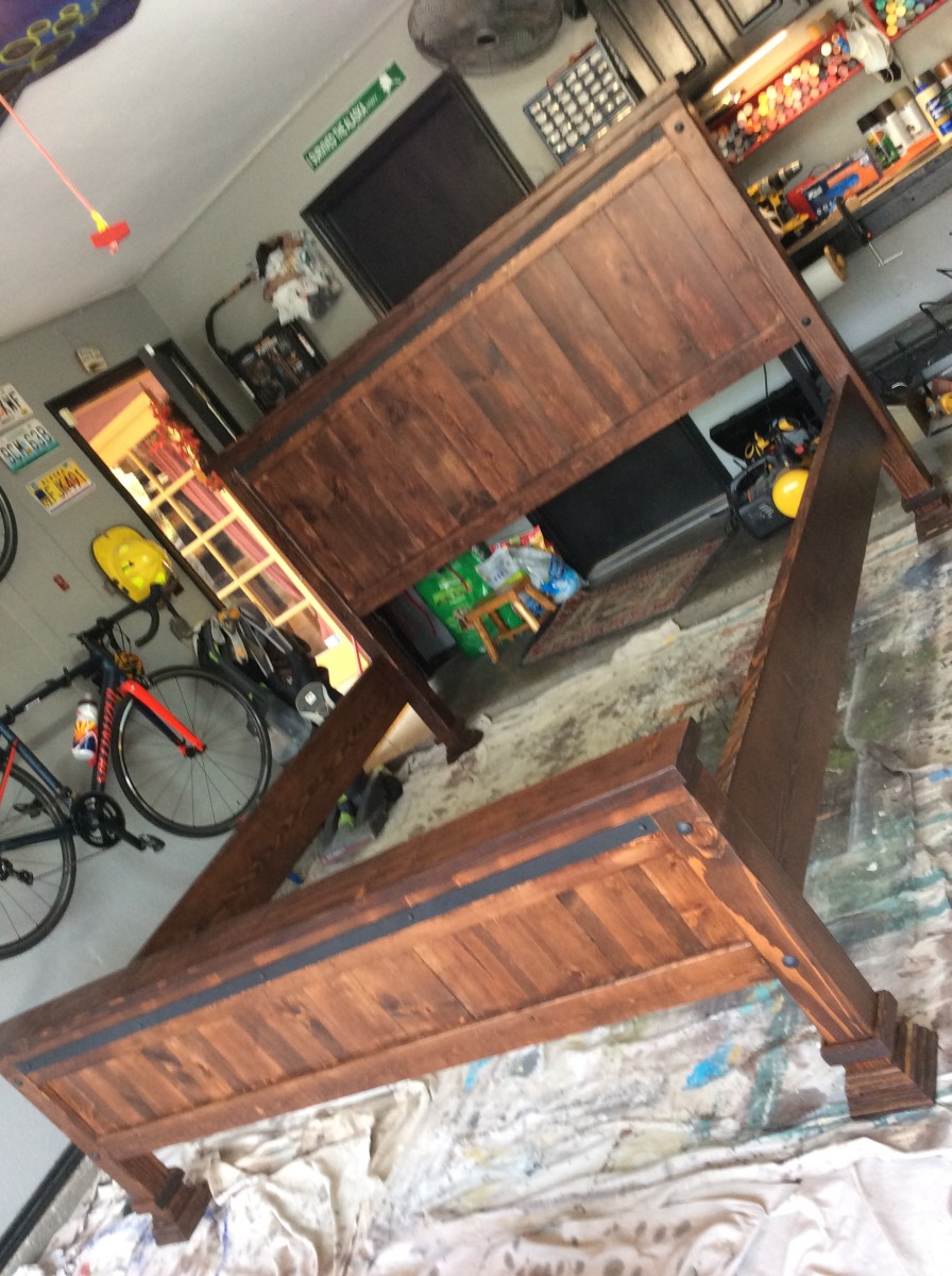 Farmhouse king bed with steel by Heather Medrano 