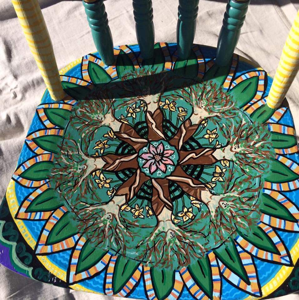 Lady tree Mandela single Antique Chair by Heather Medrano 