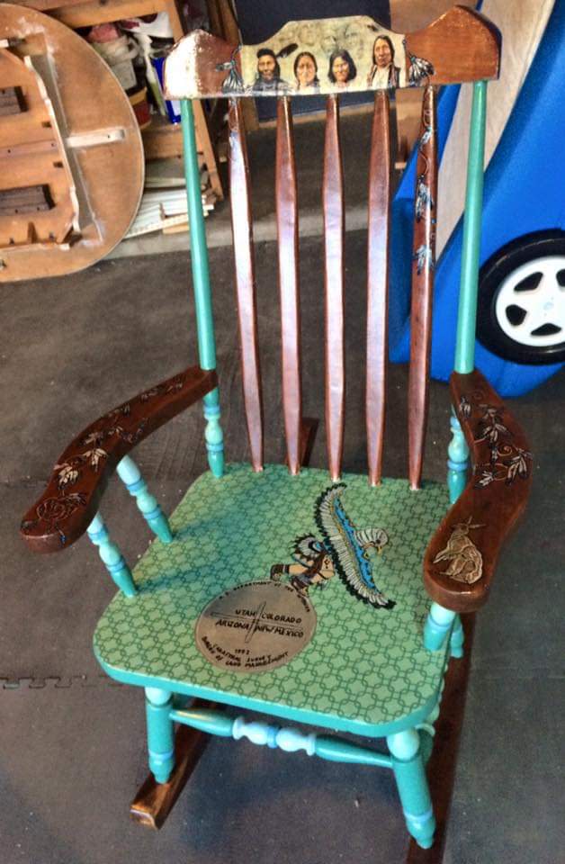 Four corners & Original founding fathers Cedar Rocker by Heather Medrano 