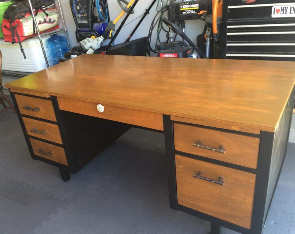 Large office desk re-build by Heather Medrano 