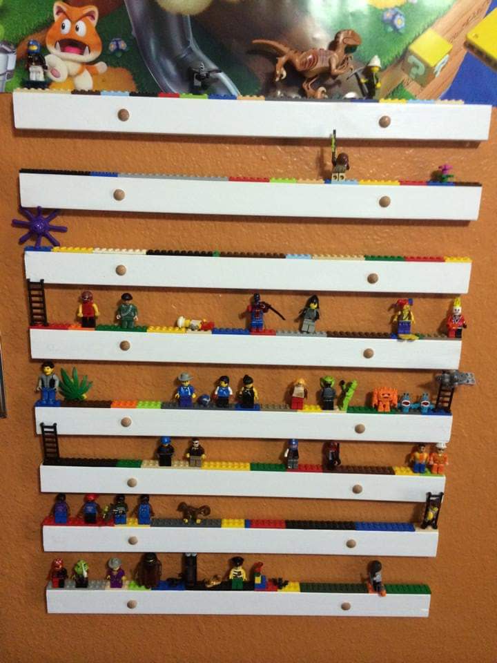 Lego men collection shelves by Heather Medrano 