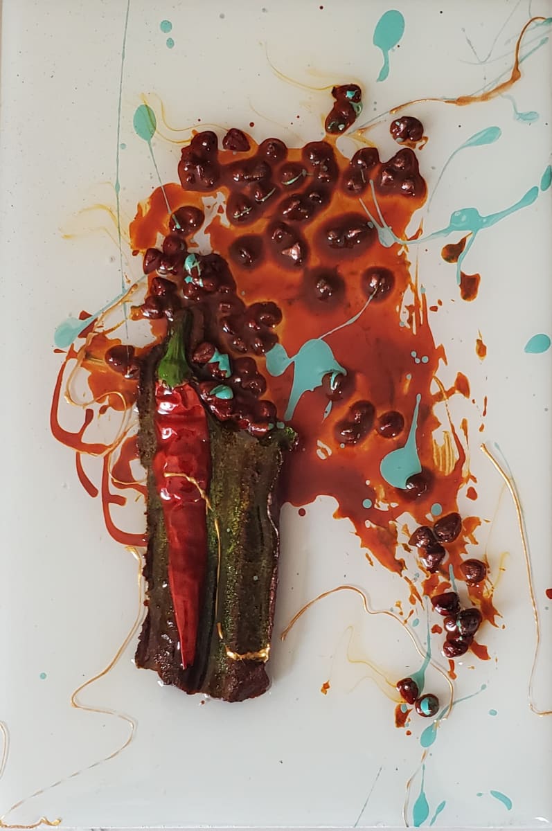 Achiote Annatto by Lucy Giboyeaux  Image: Bixa orellana, also known as achiote. The tree is best known as the source of annatto, a natural orange-red condiment (also called achiote or bijol) obtained from the waxy arils that cover its seeds..
The botanical genus name derives from the aboriginal Taíno word "bixa"
------------
Bixa orellana, también conocida como achiote. El árbol es mejor conocido como la fuente de achiote, un condimento natural de color rojo anaranjado (también llamado achiote o bijol) obtenido de los arilos cerosos que cubren sus semillas. El nombre botánico del género deriva de la palabra aborigen taína "bixa".