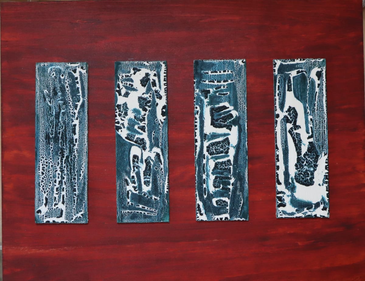 Community 2 by Lucy Giboyeaux  Image: Polymer medium, Birchwood Panel