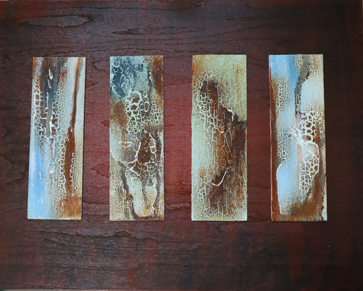 Community 1 by Lucy Giboyeaux  Image: Polymer medium, Birchwood Panel