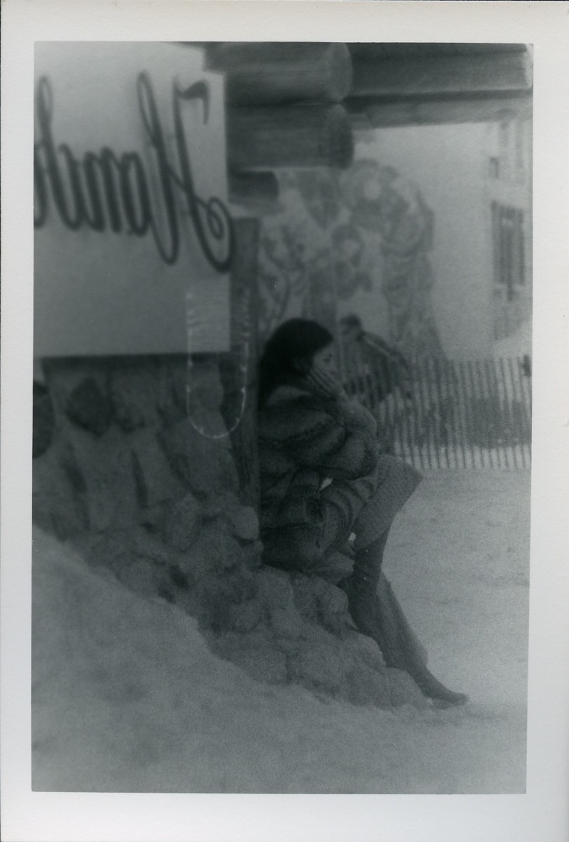 Untitled, (woman sitting on corner), c. 1969-73 by Dennis Hopper 