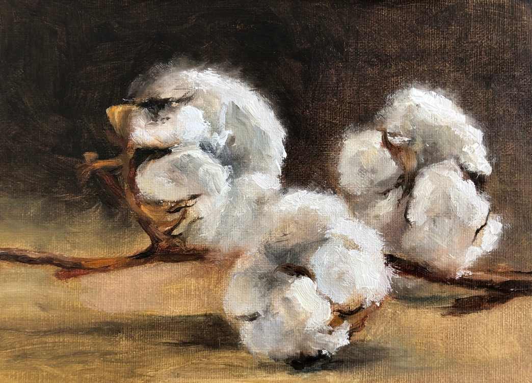 Three Cotton Flowers by Ivana Ignjacevic, Image 1.