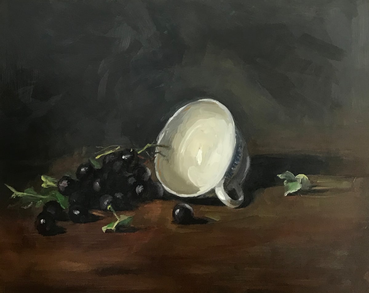 Teacup with Grapes by Ivana Ignjacevic 