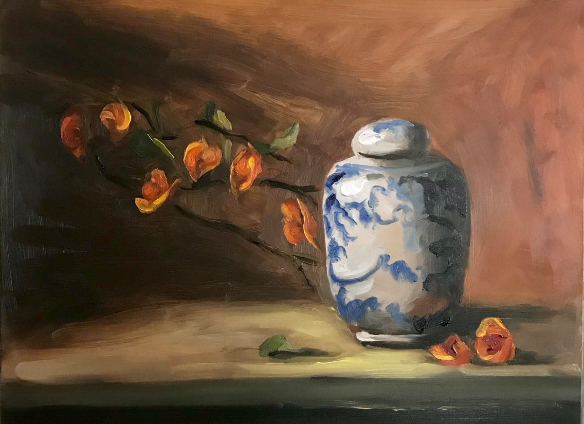 Tea Jar with Chinese Lanterns 
