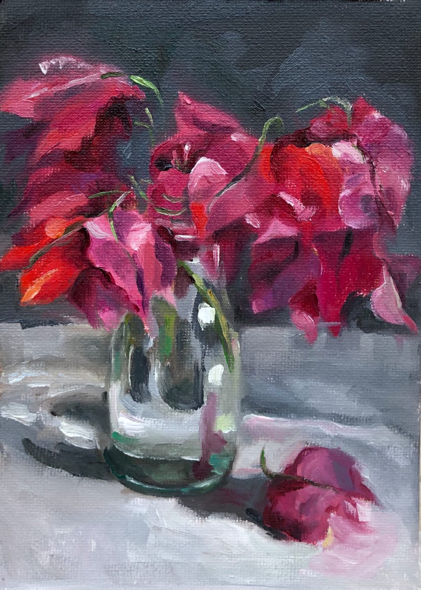 Bougainvillea in Glass Vase 