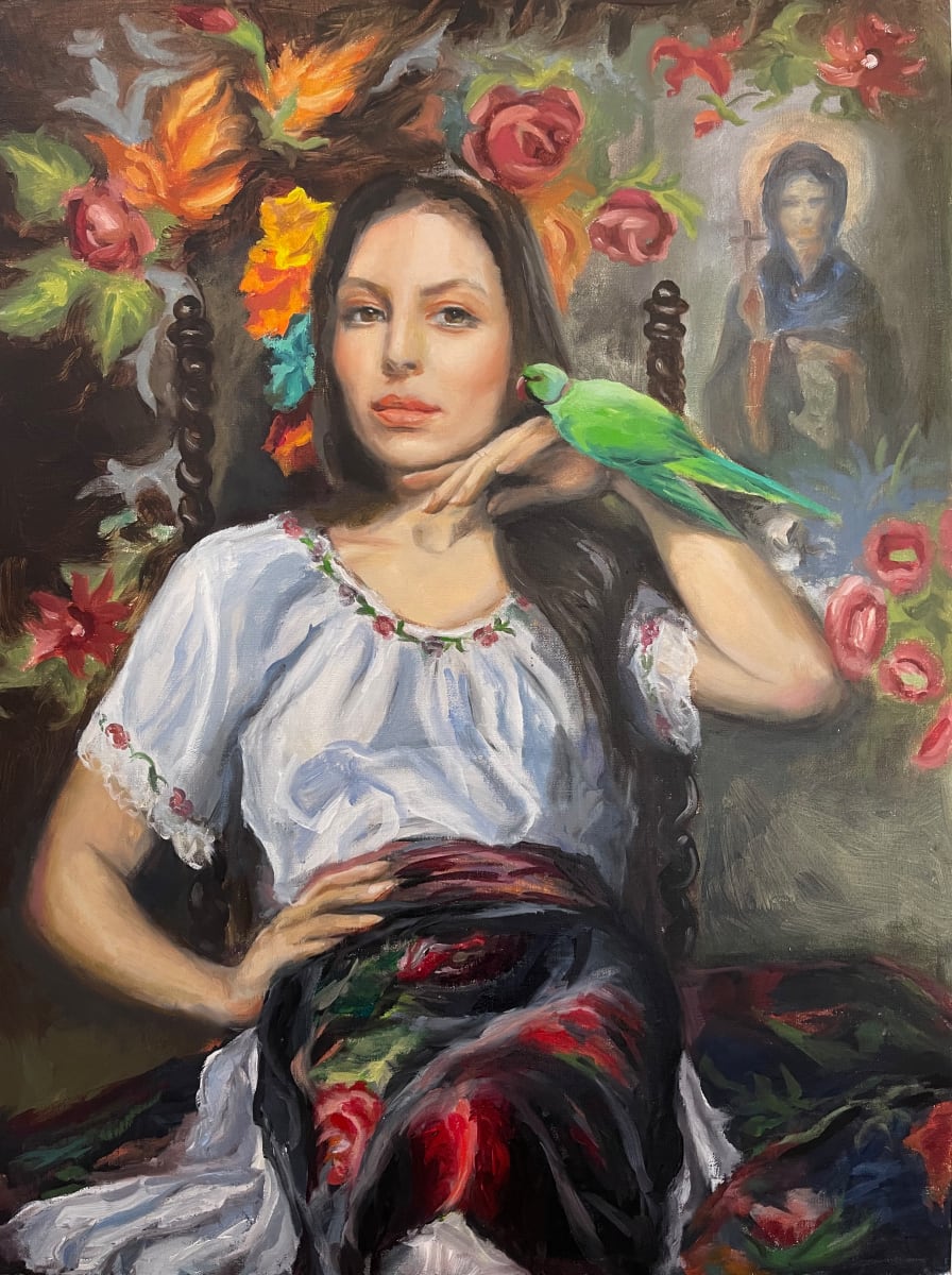 Emma with Parrot by Ivana Ignjacevic 