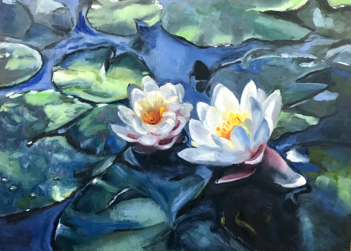 White Water Lilies by Ivana Ignjacevic 