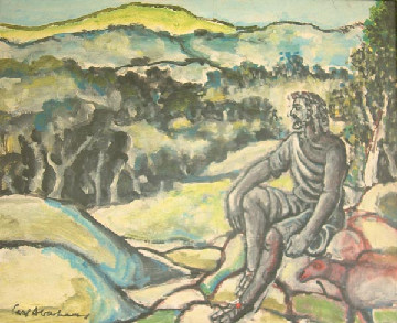 CHRIST ON THE MOUNTAIN by CARL ABRAHAMS 