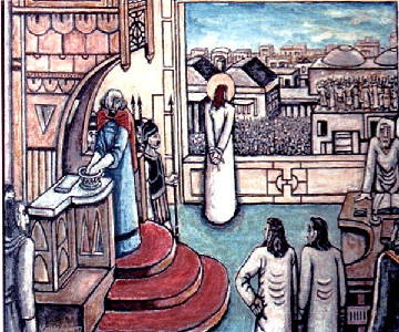 PILATE WASHING HIS HANDS by CARL ABRAHAMS 